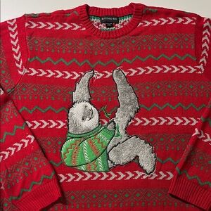 Ugly Christmas Red Sloth Sweater for Men XXL